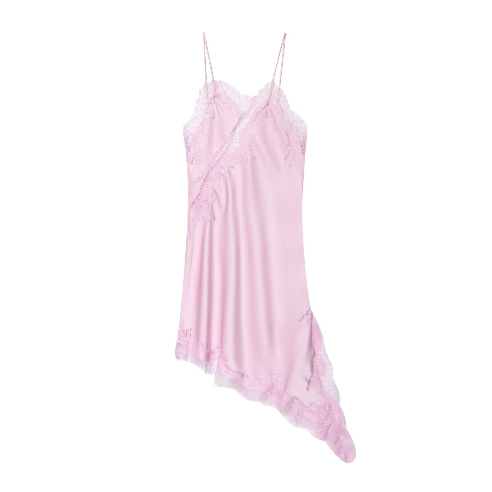 Spring Sexy Sexy Design Niche Lace Asymmetric Dress