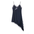 Spring Sexy Sexy Design Niche Lace Asymmetric Dress