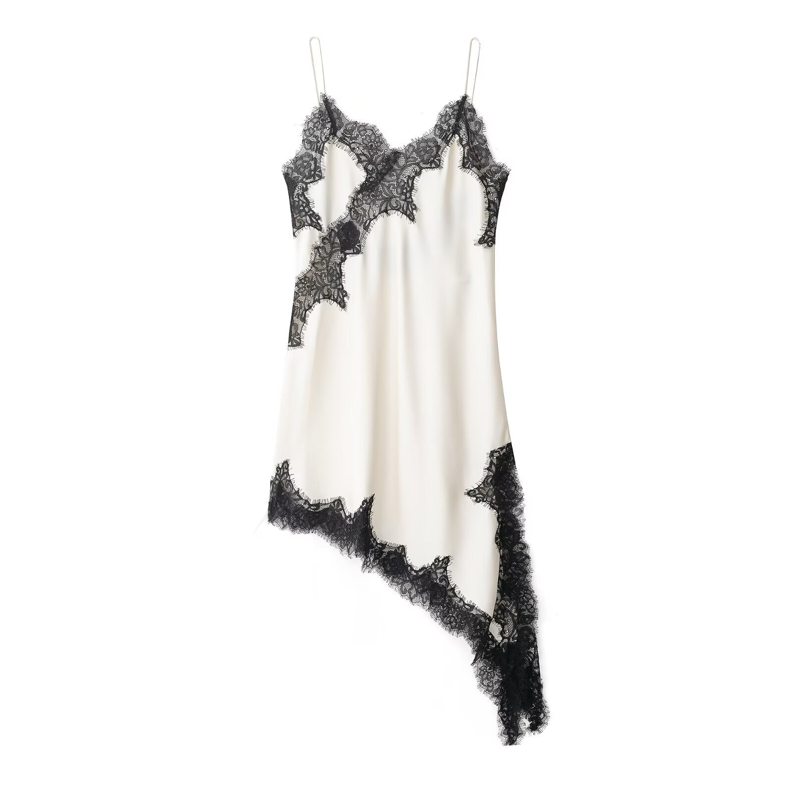 Spring Sexy Sexy Design Niche Lace Asymmetric Dress