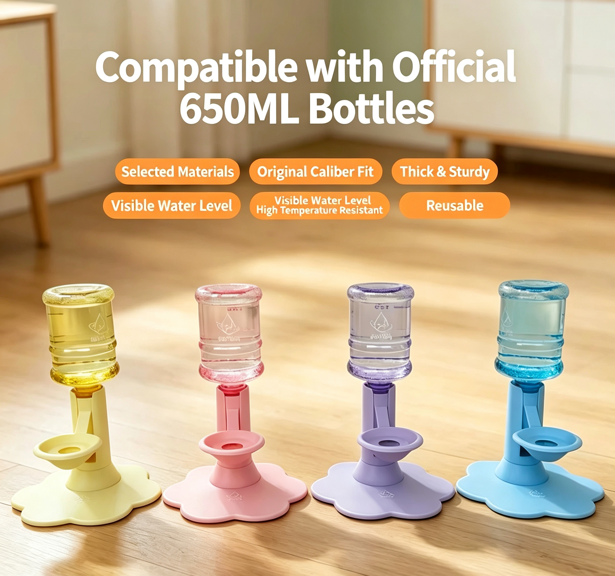 Gravity Cat Water Dispenser Stand - Spill-Proof