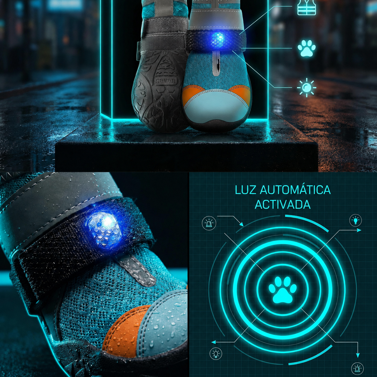 Zapatos con Luz Integrada para Perro