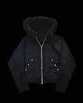 'VEILED' FUR HOODIE