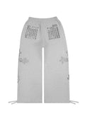 FAITHFUL STUDDED OVERSIZED SWEATPANTS GREY MARL