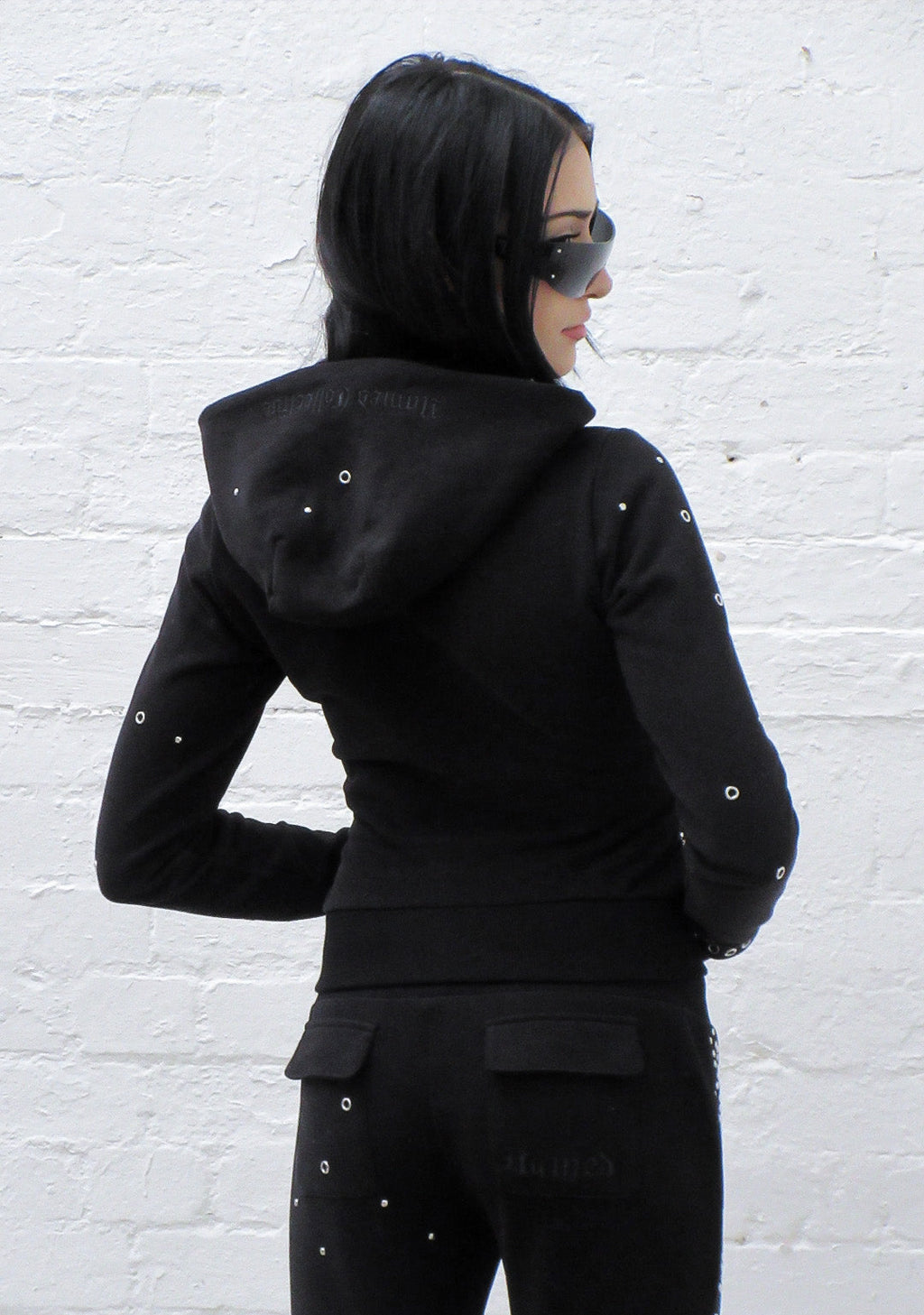 KNIGHT STUDDED FITTED PANTS BLACK