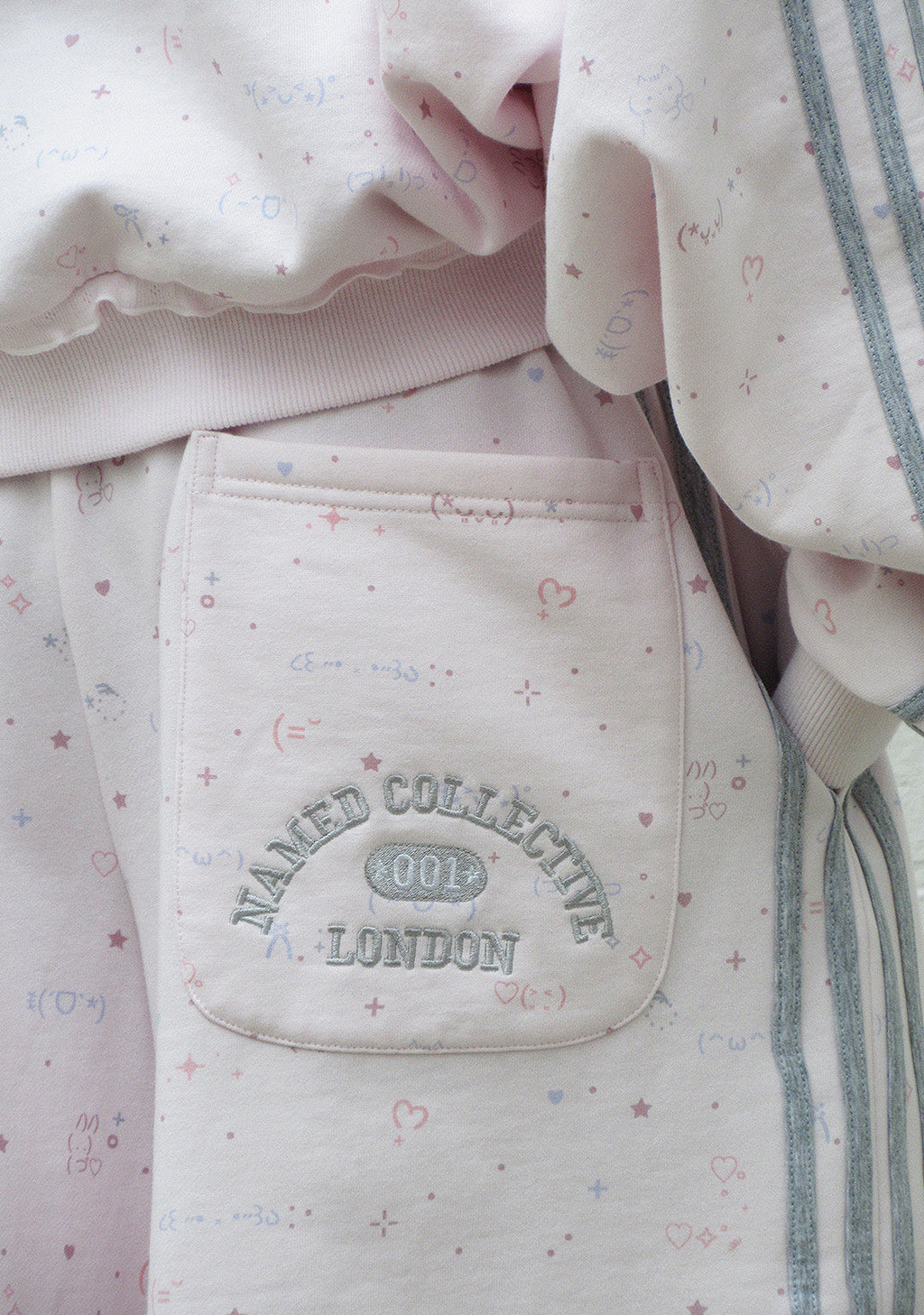 MALFUNCTION SPORTY OVERSIZED SWEATSHORTS BABY PINK