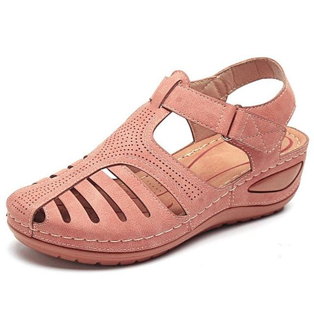 Vintage Sandals Women Platform Walking Sandals Female Beach Shoes Women Classic Comfort Retro Closed Toe Platform Outdoor Beach Summer Flat Sandals Athletic Slides Sandals