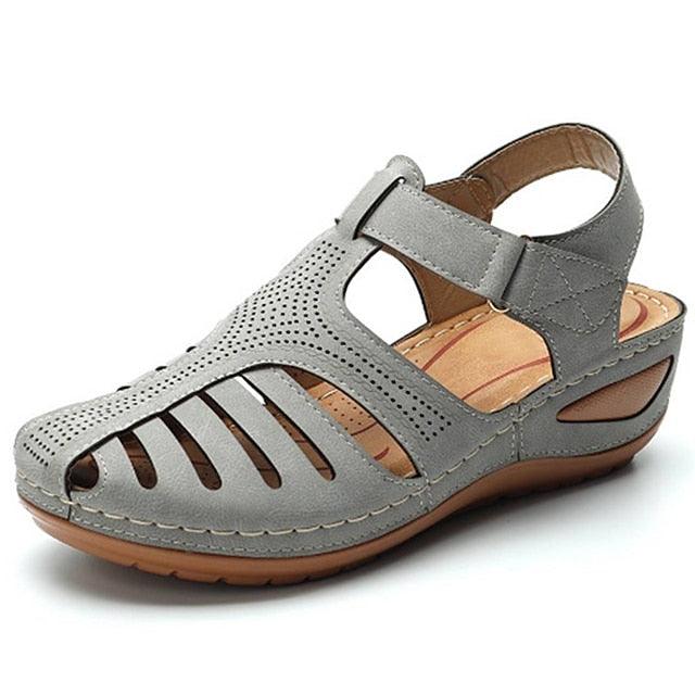 Vintage Sandals Women Platform Walking Sandals Female Beach Shoes Women Classic Comfort Retro Closed Toe Platform Outdoor Beach Summer Flat Sandals Athletic Slides Sandals